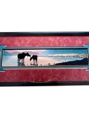 Moose At Sunset Counted Cross Stitch Pattern Exclusive Artwork By Donna Catotti